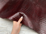 Crocco Bagon Burgundy (0,8-1,0 мм), цв. Бордовый, натуральная кожа