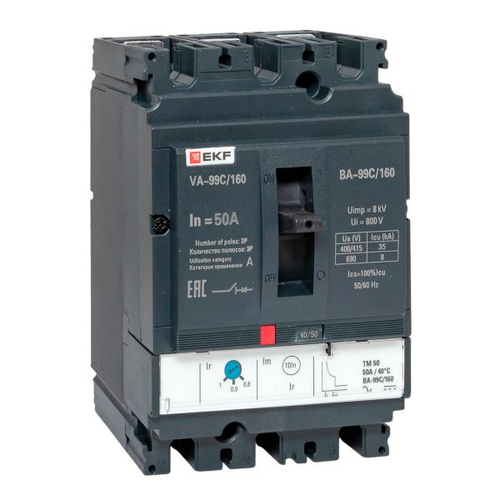 Выключатель автоматический ВА-99C 160/50А 3P 35кА EKF mccb99c-160-50