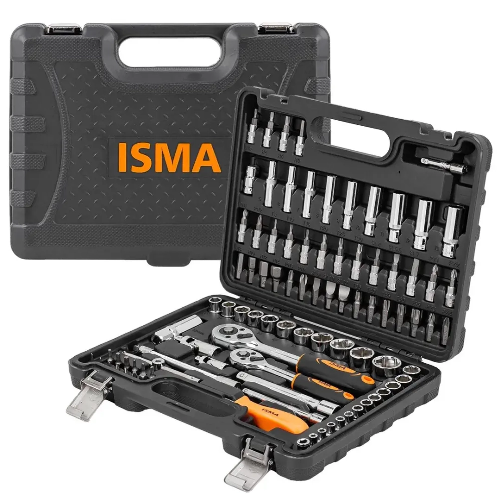 Набор инструментов 94 пр. 1/4''3/8''(6гр)(4-22мм) ISMA ISMA-4941-5DS-м