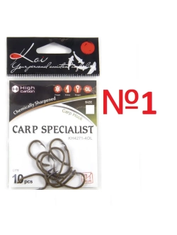 Крючок KOI "CARP SPECIALIST ", размер 1