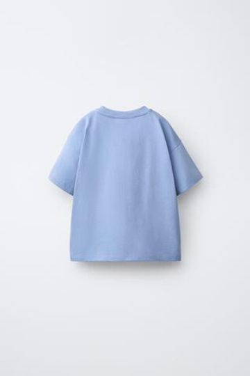 ZARA ФУТБОЛКА С ВЫШИВКОЙ «МИККИ МАУС И ДОНАЛЬД ДАК», СИНИЙ