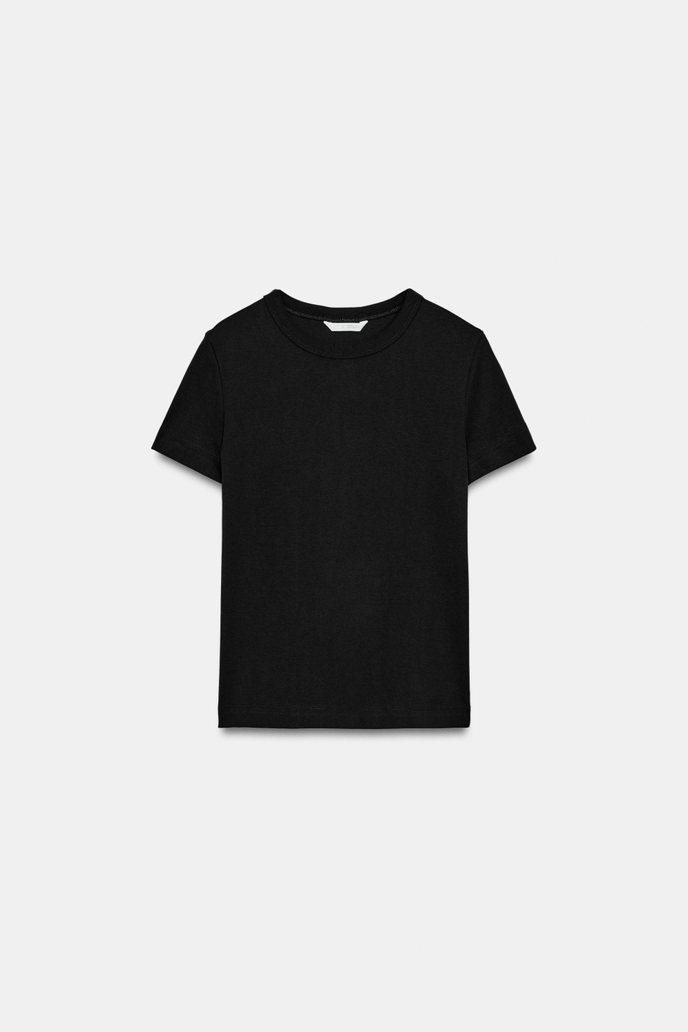 ФУТБОЛКА INTERLOCK С КОРОТКИМИ РУКАВАМИ — ZARA
