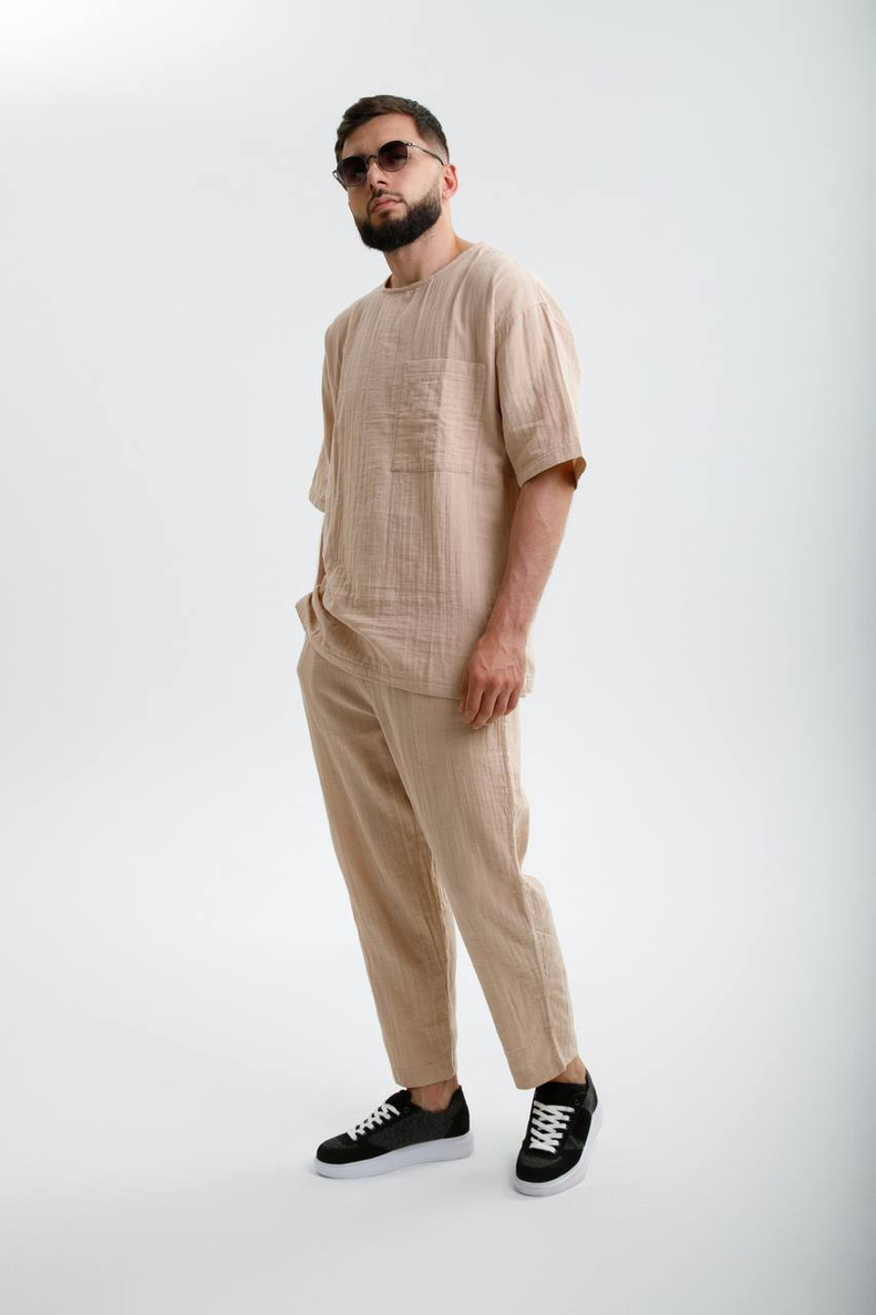 Костюм BGLS muslin фут./штаны (корич.)
