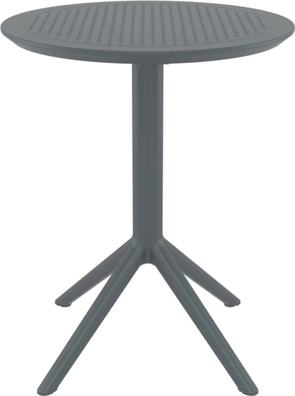 Стол пластиковый складной Siesta Contract Sky Folding Table Ø60, темно-серый
