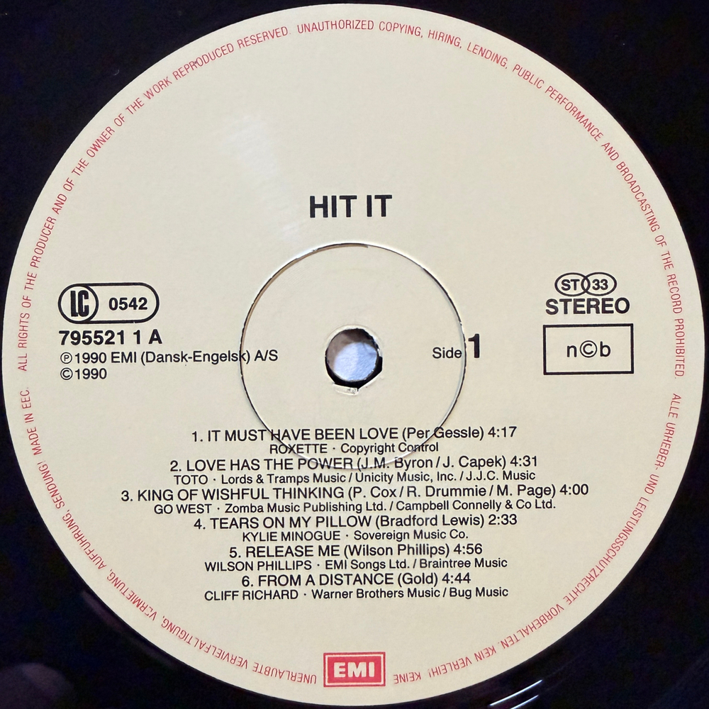 Сборник Hit It 2LP (Дания 1990г.)