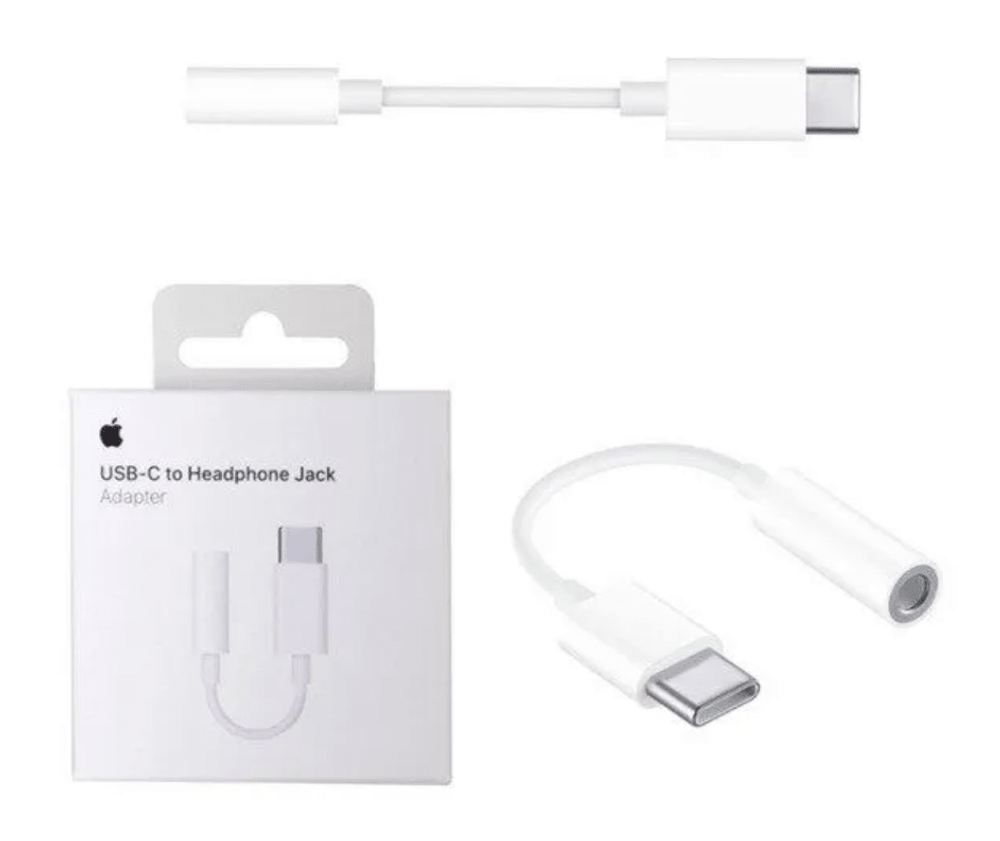 Переходник Apple iPhone Type-C to Audio 3.5mm A2155 (Оригинал)-Белый Переходник Apple iPhone Type-C to Audio 3.5mm A2155 (Оригинал)-Белый