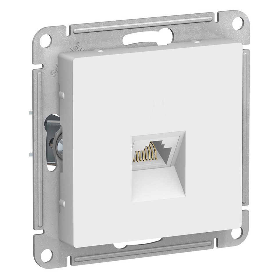 Розетка компьютерная RJ45, кат. 6A - AtlasDesign - белый