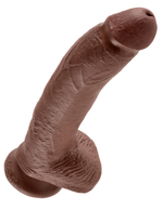 Фаллоимитатор на присоске коричневый King Cock 9 Cock with Balls Brown (Цвет: коричневый)