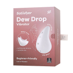 Белый вибромассажер в форме капли 8,1см Satisfyer Dew Drop