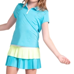 Детская теннисная юбка Lucky in Love Sunset Spin Doubles Pleated - parrot