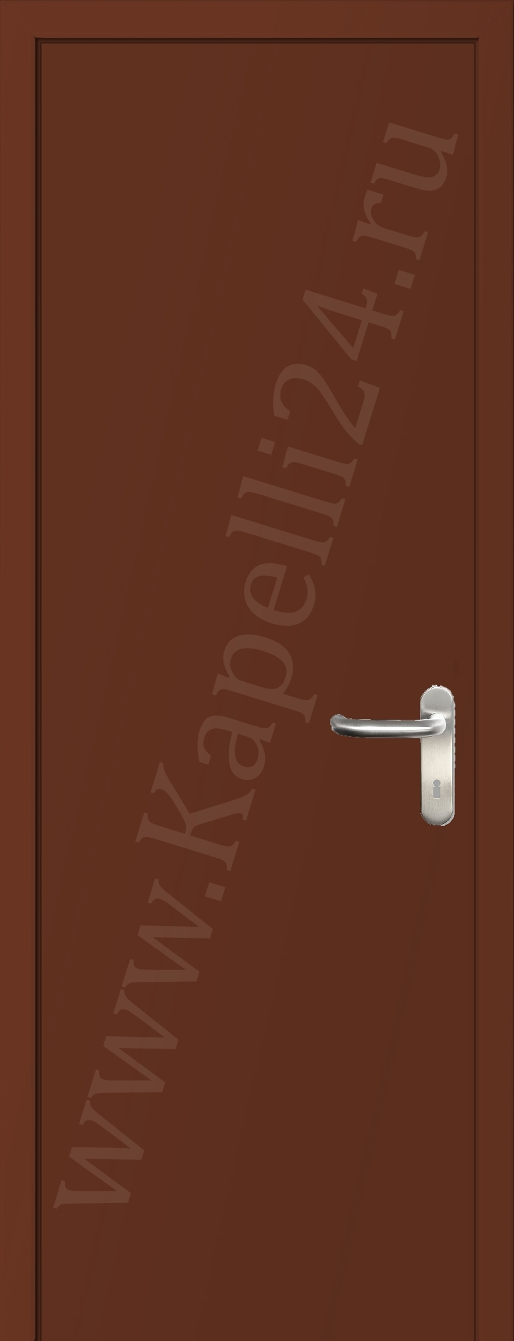 Дверь влагостойкая пластиковая KAPELLI multicolor ДГ RAL 8029 Жемчужно-медный + коробка
