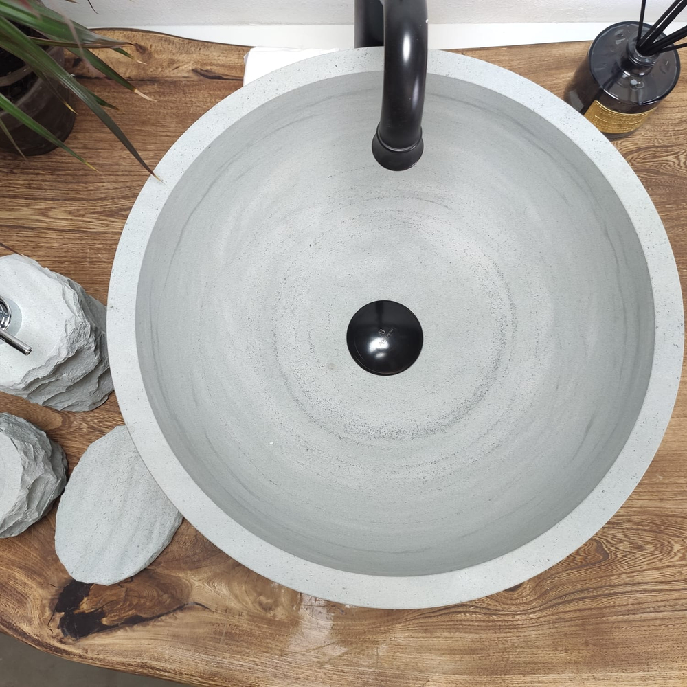 Раковина из андезита Bowl Blue Kecil Small BA-60973 40x40x15