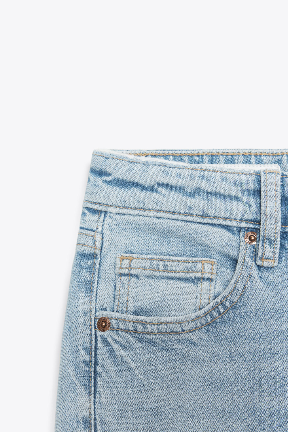 ДЖИНСЫ TRF CROPPED FLARE С ВЫСОКОЙ ПОСАДКОЙ И ПРИНТОМ В ГОРОШЕК — ZARA