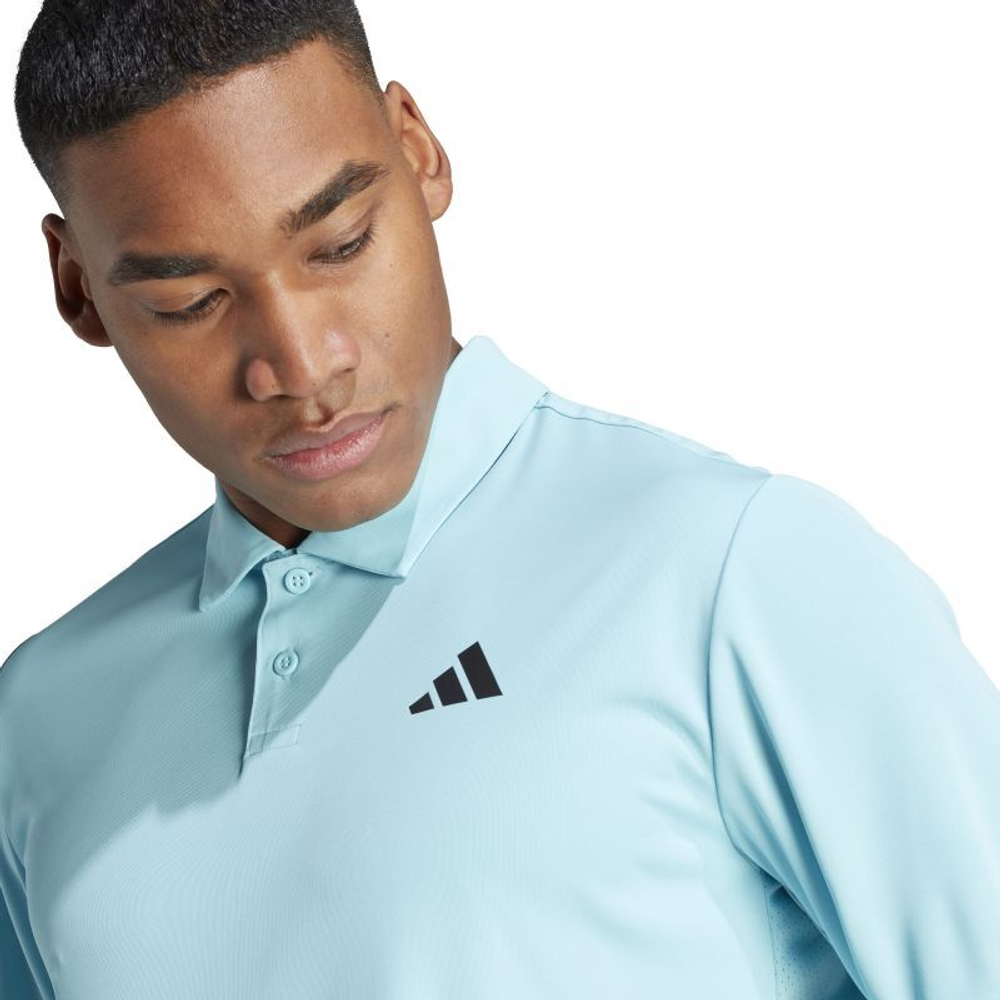 Мужское теннисное поло Adidas Club 3-Stripes Tennis Polo Shirt - light aqua