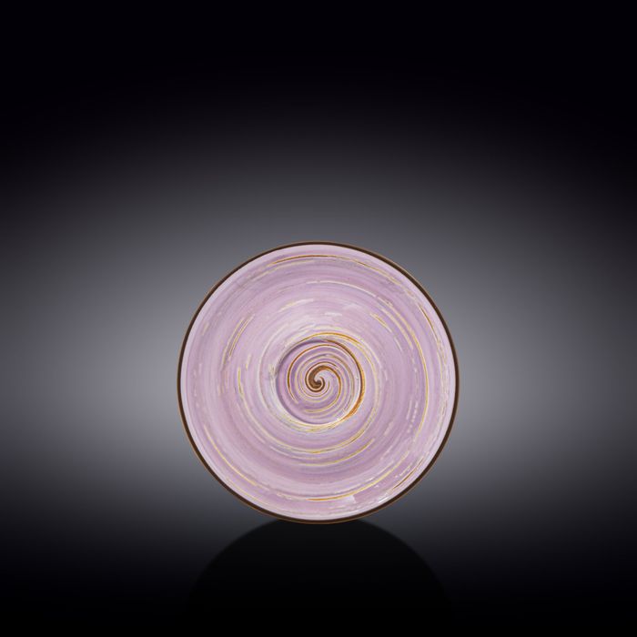 WILMAX Spiral Фарфоровое блюдце Lavender WL-669736/B, 15 см, лавандовый WILMAX Spiral Фарфоровое блюдце Lavender WL-669736/B, 15 см, лавандовый
