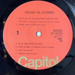 Винтажная виниловая пластинка LP Discover The Lettermen (Japan 1971)(No Obi)