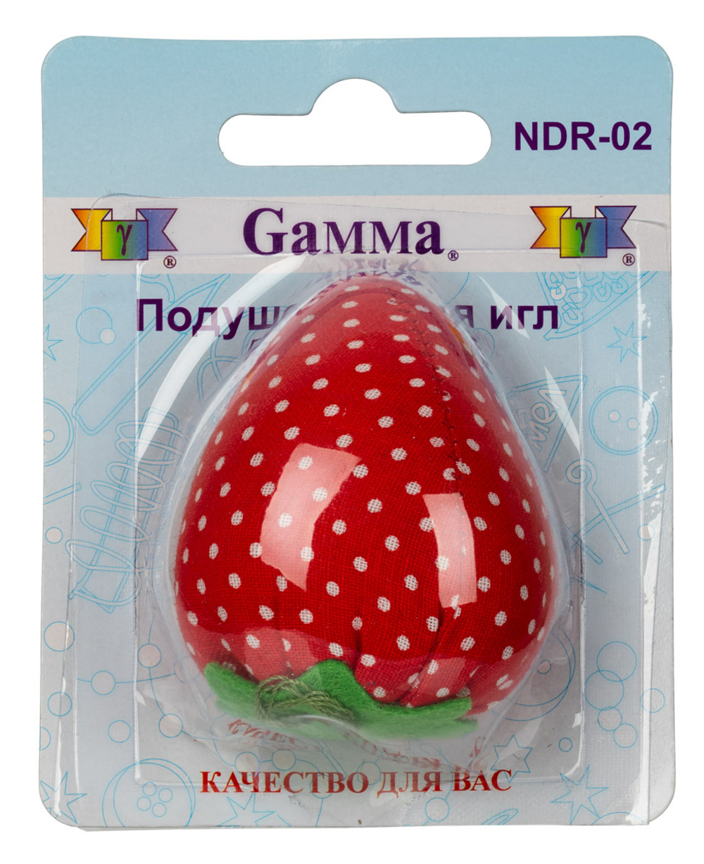 Подушечка для игл 4.5 см "клубничка" "Gamma" NDR-02
