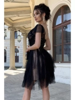красивое черное миди платье из тюля + plus size