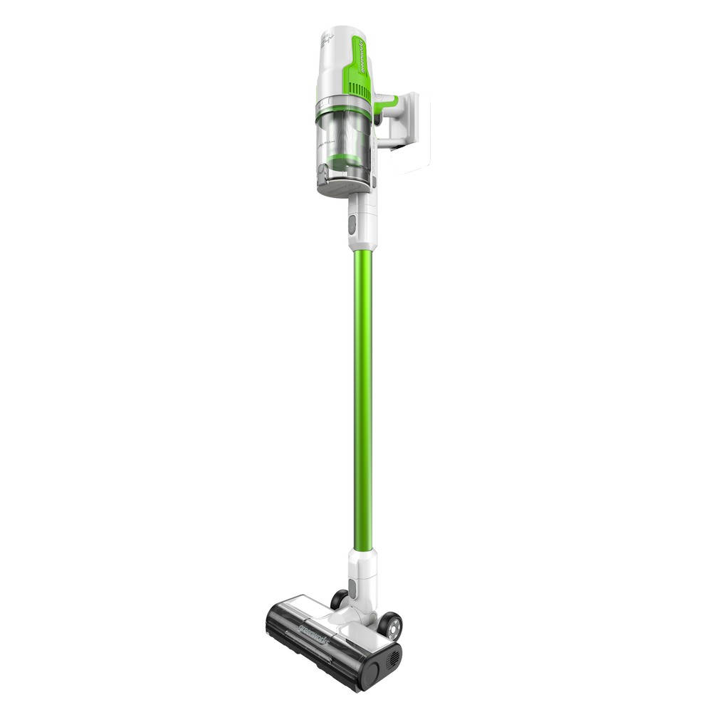 Пылесос вертикальный акк. Greenworks SV24532, 24V, б/щет, 350 Вт, 21 кПа, электрощетка, 3 насадки, LED, белый+зеленый, без АКБ с ЗУ (4702007)