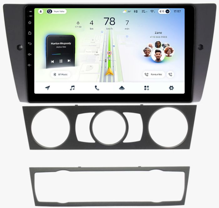 Магнитола для BMW 3 E90 2005-2012 (без штатного экрана) - Teyes CC4L монитор 9" IPS, Android 14, Быстрая, Snapdragon 662, CarPlay, 4G SIM-слот