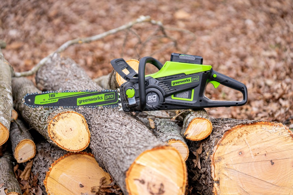 Цепная пила аккумуляторная GreenWorks GD60CS25, 60V, 40 см, бесщеточная, 2500 Вт, без АКБ и ЗУ (2008907)