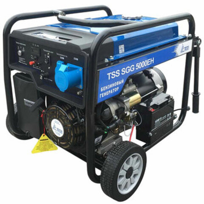 Бензиновый генератор ТСС SGG 5000EH, 5 кВт, 220 В, открытое исполнение