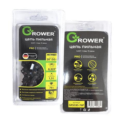 Цепь пильная Grower PRO GRSC85-76P (0,325"; 1,5мм; 76 звеньев) Чизель 194275
