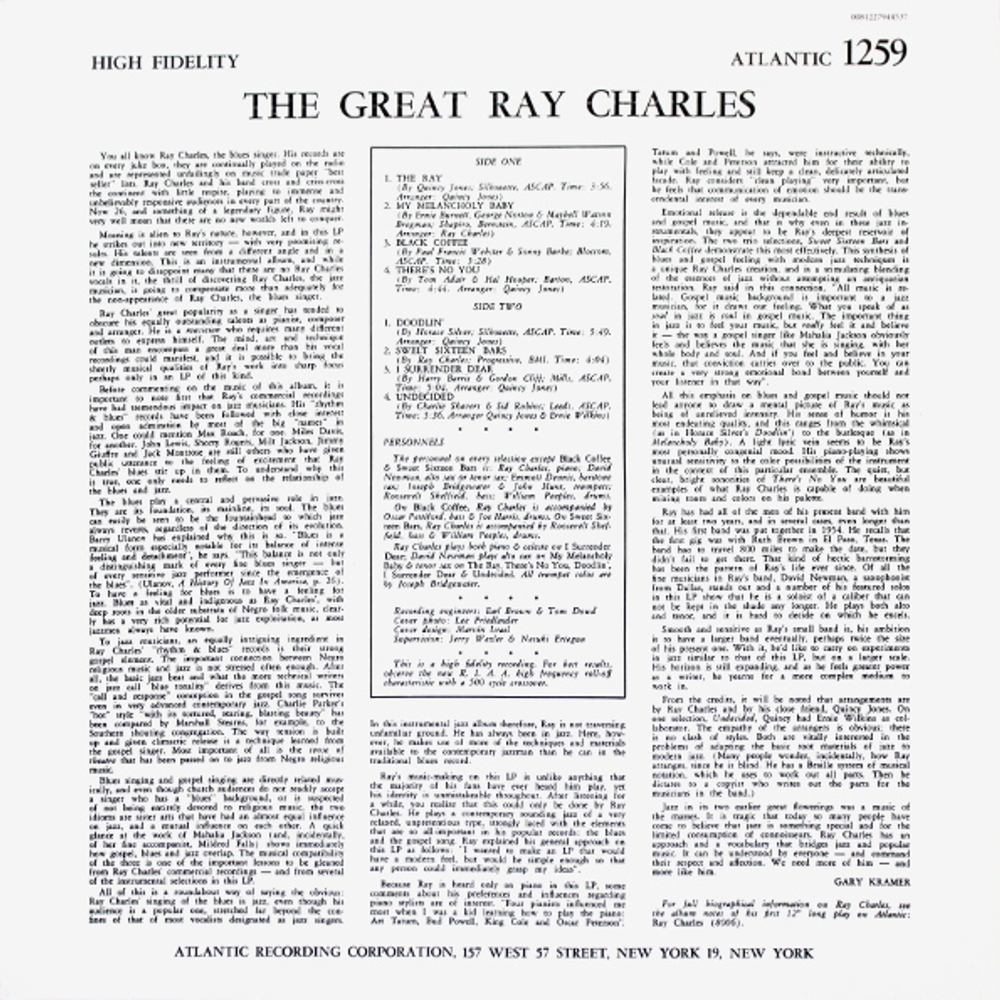 Ray Charles / The Great Ray Charles (Mono)(LP)