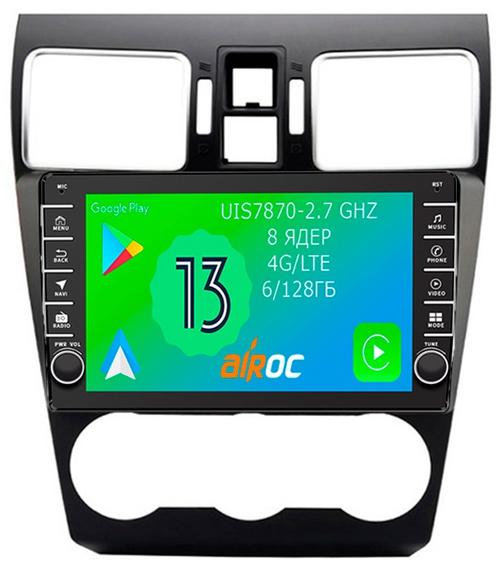 Магнитола для Subaru Forester, XV 2015-2018 - Airoc AB-3402 (кнопки и крутилки), Android 13, Быстрая, SIM-слот, CarPlay