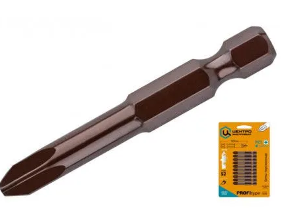 Бита торсионная PROFItype 1/4", PH2х127 мм, Японская сталь S2, магнитная, 10 шт