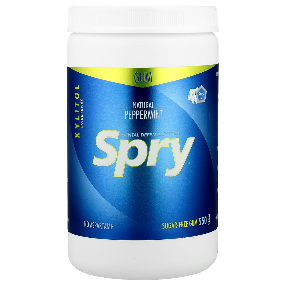 Xlear, Spry®, жевательная резинка, натуральная перечная мята, 550 шт.