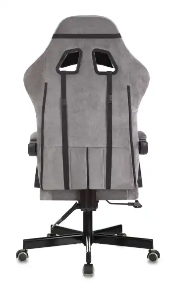 Кресло игровое Knight Terminator серый Light-19 с подголов. крестов. металл