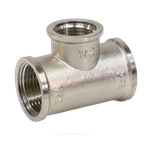 Тройник латунь никель переходной Ду 25х20х25 (1"х3/4"х1") ВР VALFEX VF.750.N.100.034.100