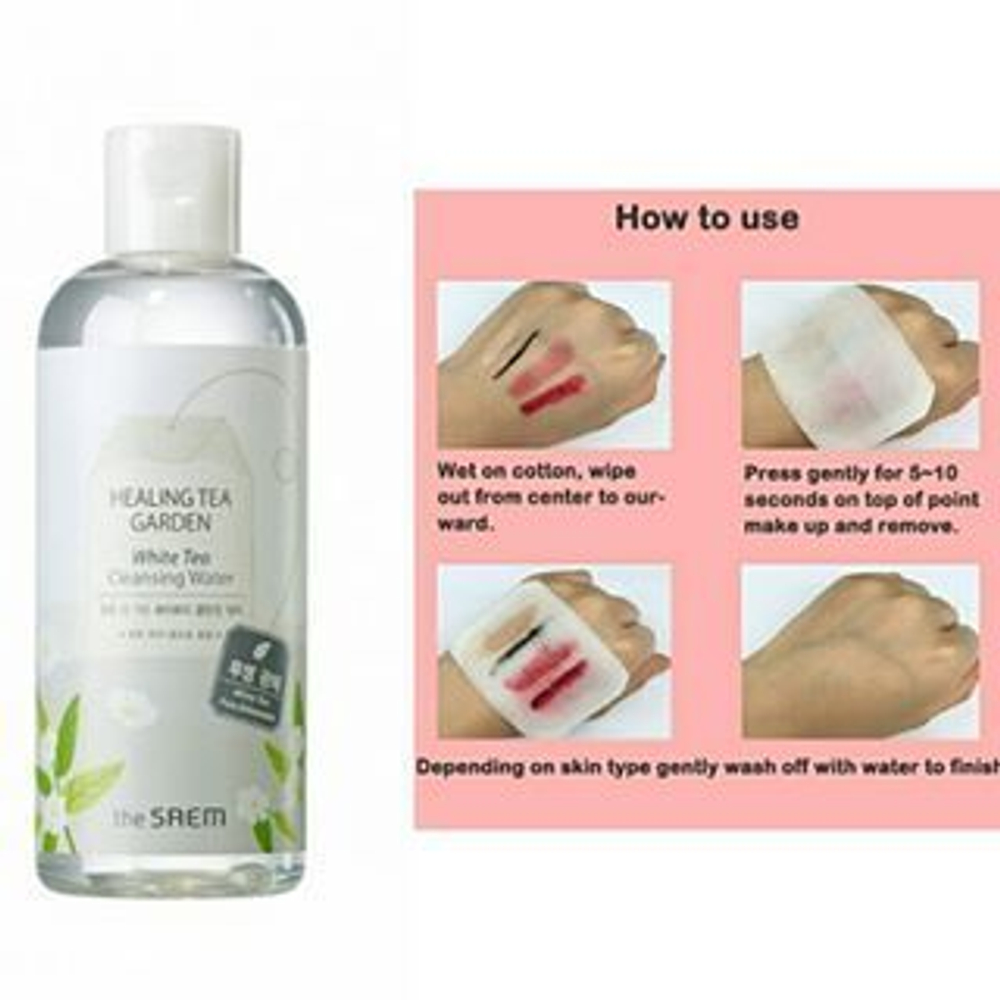 The Saem Healing Tea Garden White Tea Cleansing Water вода очищающая с экстрактом белого чая