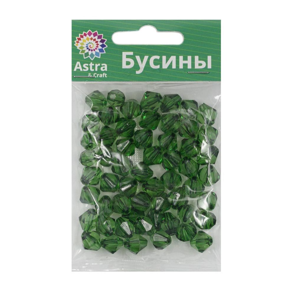 Бусины акрил ⌀10 мм, 25 г, ромбовидные, Astra&Craft, 59
