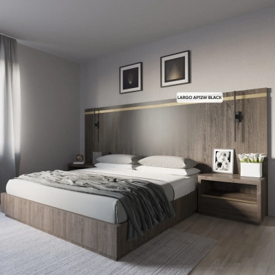Бра Crystal Lux LARGO AP12W BLACK 0780/412