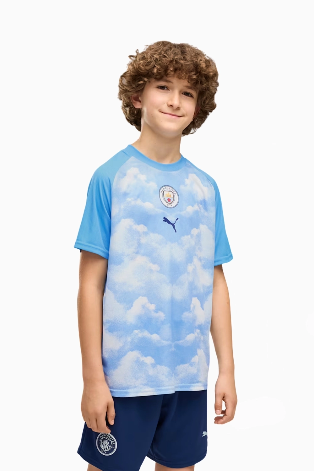 Футболка Puma Manchester City 26/27 Warm-Up Junior - голубой