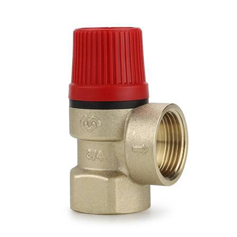 Клапан предохранительный Varmega VM166 - 3/4", сброс 1" (ВР/ВР, Рн 3 бар, для систем отопления)