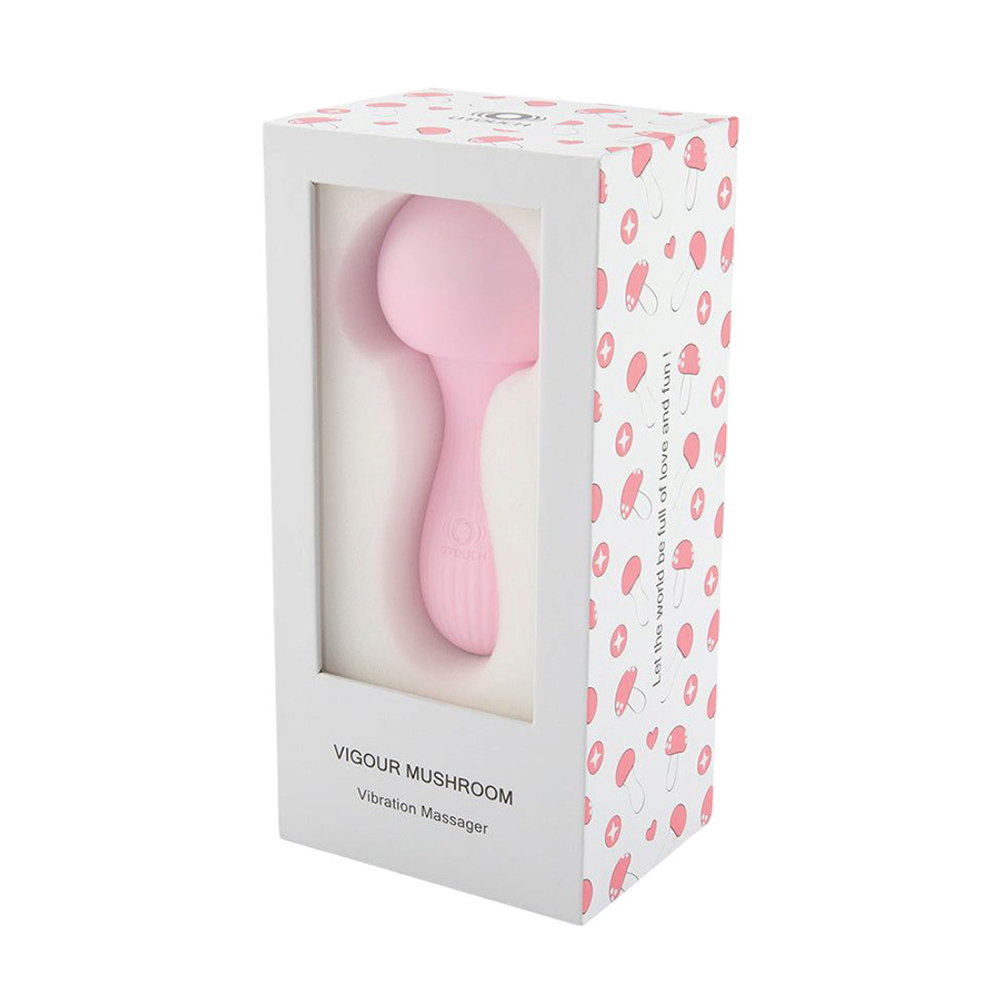 Розовый клиторальный мини-вибратор 12см в форме гриба Otouch Clitoral Vibrator Mushroom Pink