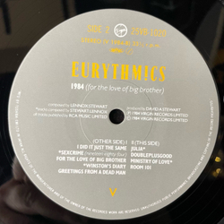 Винтажная виниловая пластинка LP Eurythmics 1984 (For The Love Of Big Brother) (Япония 1985) (Оби) I Did It Just The Same