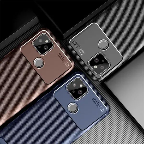 Силиконовый ударопрочный чехол Yuetao для Google Pixel 4a (Синий )