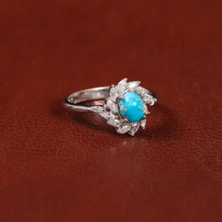 Серебряное кольцо с бирюзой Mashahir 35146 Иран