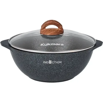 Казан 3,5л со стеклянной крышкой, АП линия «Granit Ultra Induction» (blue)