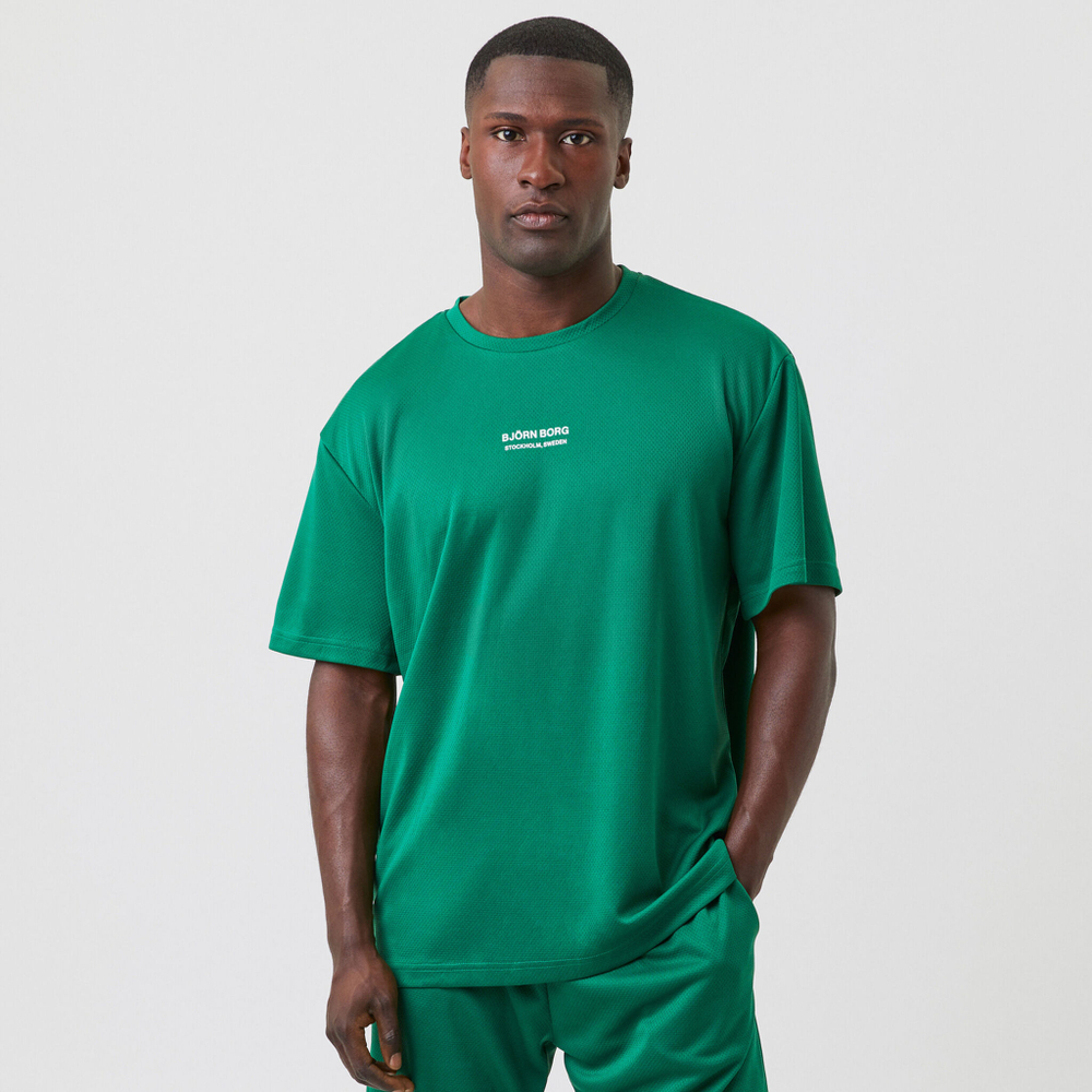 Мужское теннисное поло Björn Borg Loose T-Shirt Men - Green