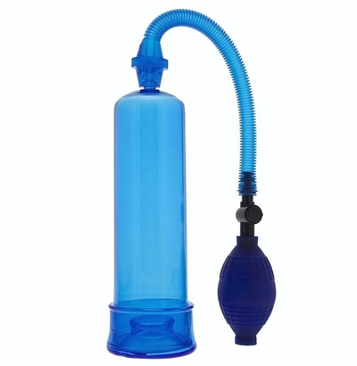 Синяя вакуумная помпа MENZSTUFF PENIS ENLARGER (Цвет: синий)