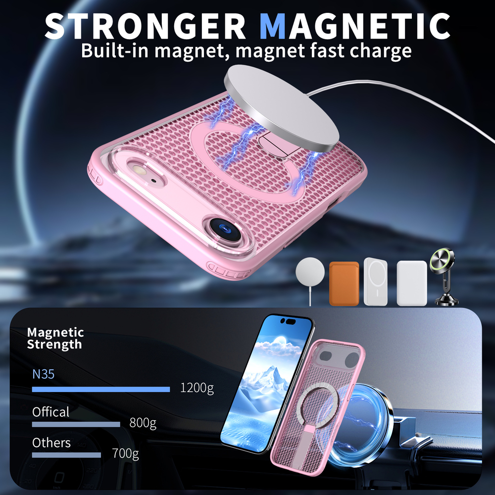 Прозрачный чехол Mesh Pro Magnetic Case для iPhone 17 Air