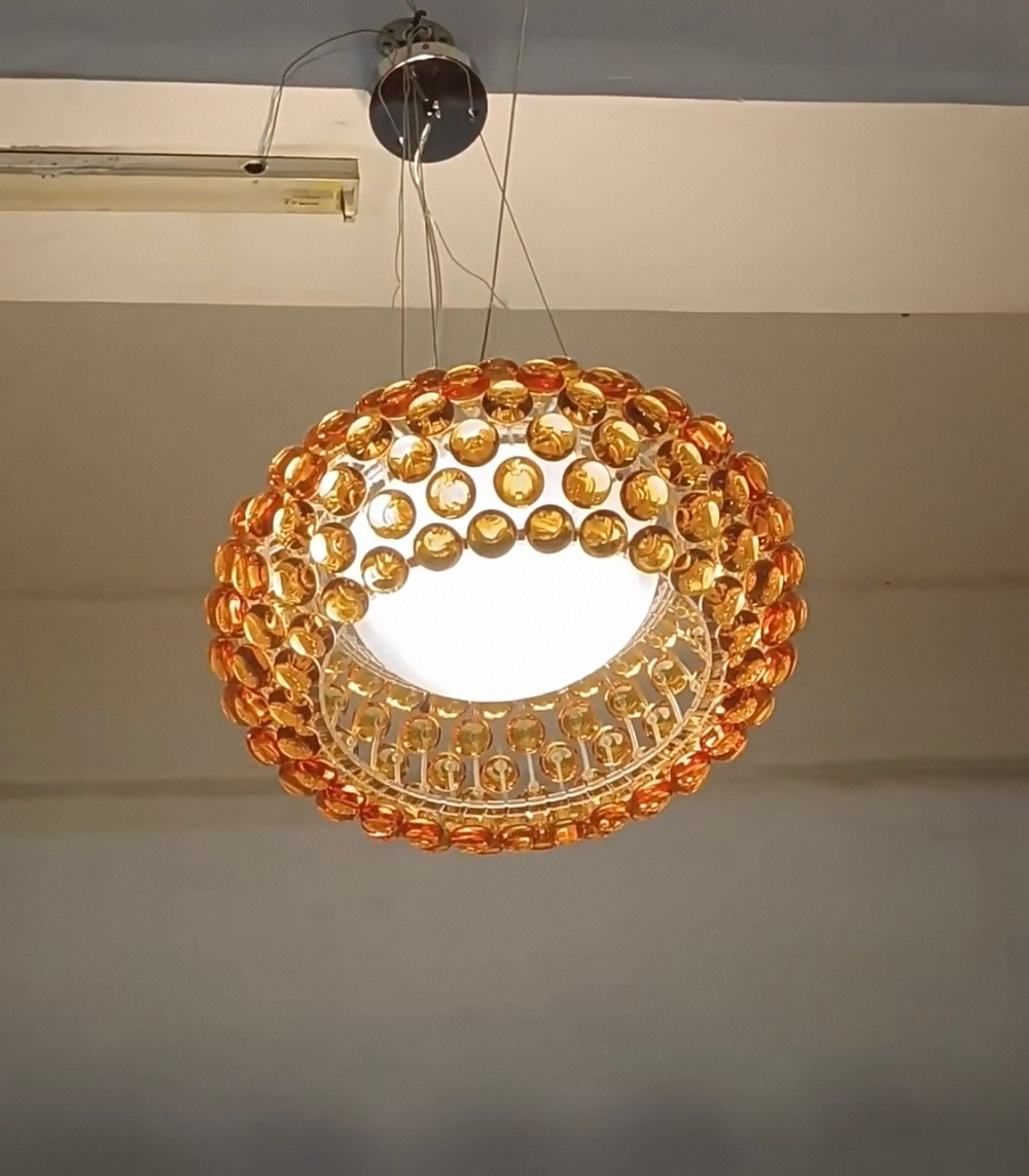Pendant design lamp CABOCHE media by Foscarini (Amber)