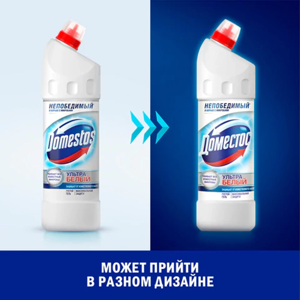 Средство для уборки туалета 1 л, ДОМЕСТОС "Эксперт сила 7", "Ультра Белый"