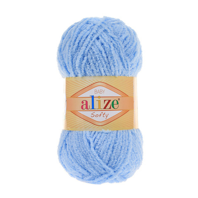 Пряжа Alize (Ализе) Softy / уп.5 мот. по 50 г, 115м, 040 голубой A