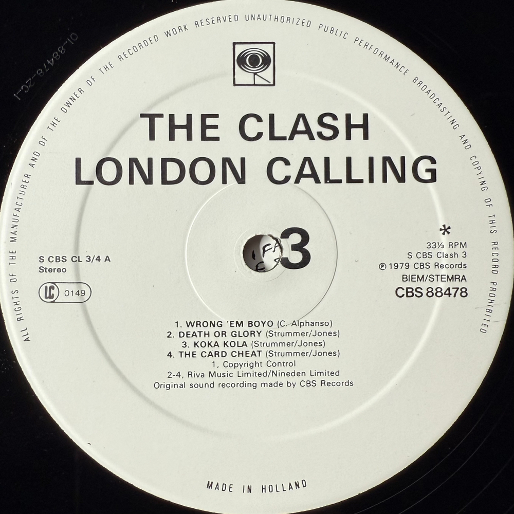 The Clash ‎– London Calling 2LP (Голландия 1979г.)